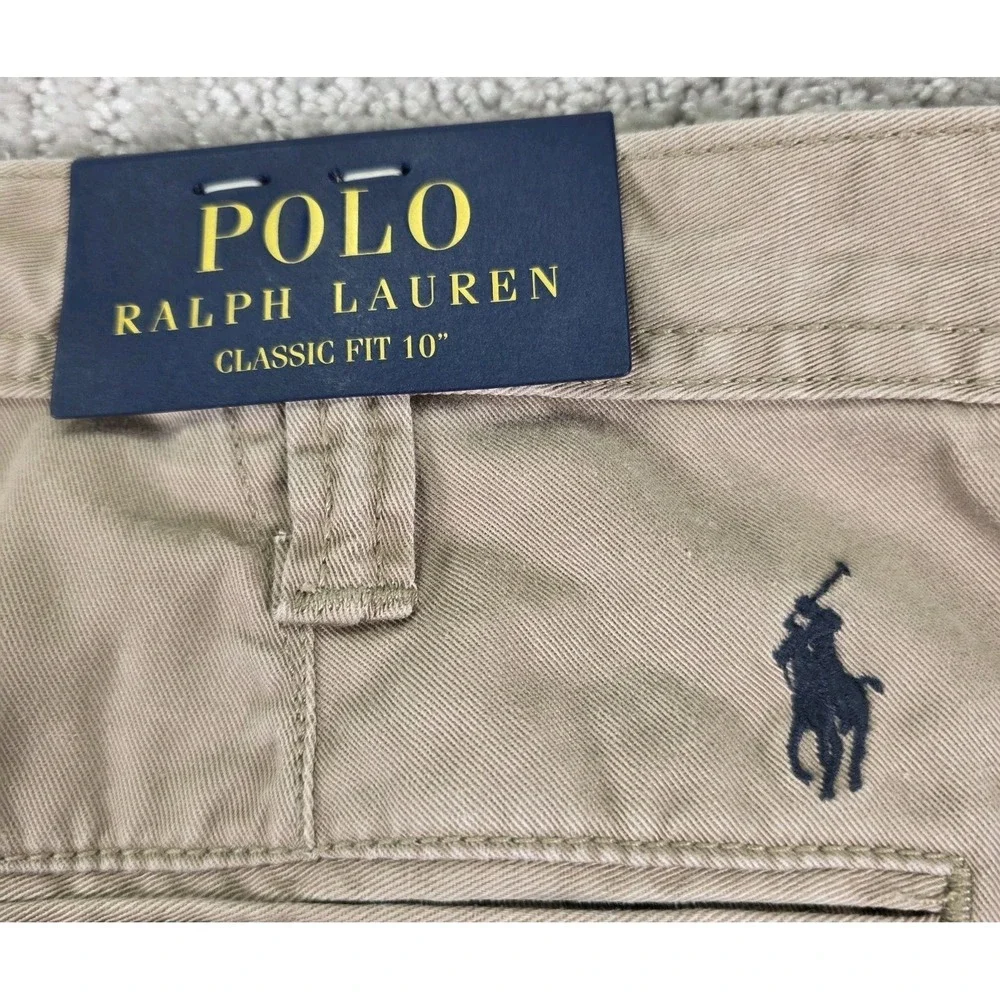 Polo Ralph Lauren Men's 50B Classic Fit Flat Front Khaki Shorts Summer Golf NWT